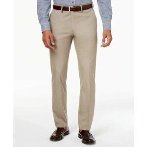 NEW Kenneth Cole Reaction Men's 36x29 Slim Fit Techni-Cole Dress Pants Beige